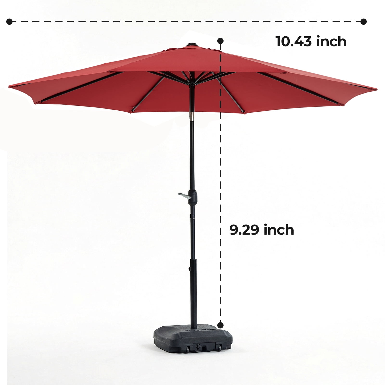 Alvantor 9FT Outdoor Patio Umbrella with Push Button Tilt & Crank, 8 Sturdy Ribs UV Protection Waterproof for Garden, Backyard