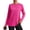 Hot Pink, variant on Pinspark Long Sleeve Workout Tops for Women Solid Athletic Shirts Lightweight Yoga Shirt Stretchy Running Top Loose Fit Dark Blue XXL