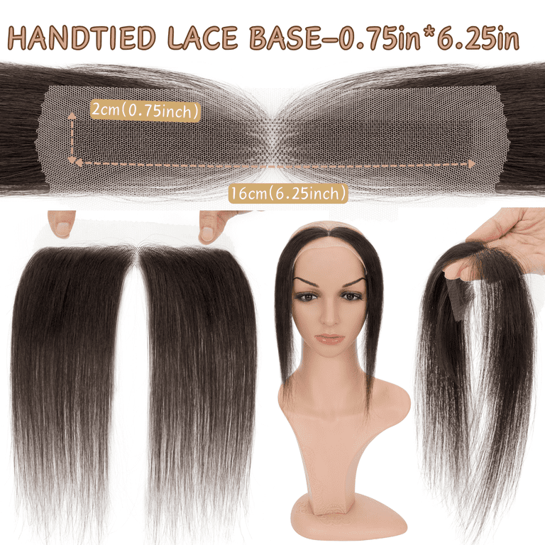 Benehair Handtied Lace Base Hairline Frontal Hairpiece 100  display picture 2