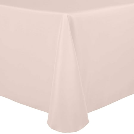 

Ultimate Textile (3 Pack) 60 x 84-Inch Oval Polyester Linen Tablecloth - for Home Dining Tables Ice Peach