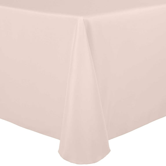 Ultimate Textile (10 Pack) 60 x 144-Inch Oval Polyester Linen Tablecloth - for Home Dining Tables, Ice Peach