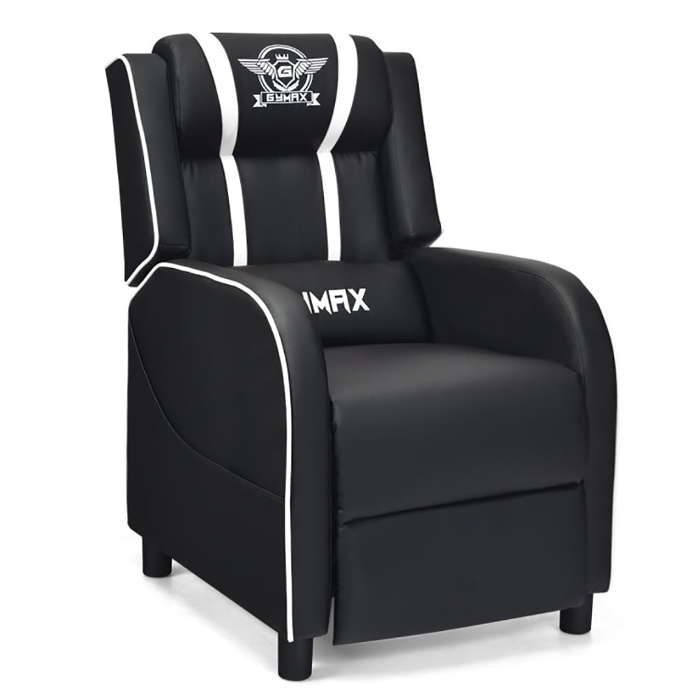 Finihen Massage Recliner Chair, Massage Racing Gaming Single Recliner Chair, for Gaming Room, Home Theater, White Finihen Massage Recliner Chair, Massage Racing Gaming Single Recliner Chair, for Gaming Room, Home Theater, White