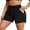 Black-Outer Two Pockets, variant on Charmo High Waisted Drawstring Swim Shorts for Womens Quick Dry Beach Sporty Fitness Running Shorts with Pockets(Outer)