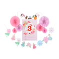 thumbnail image 2 of ventilador de papel conjunto de decoración de fiesta número feliz cumpleaños poster papel ventilador flor hada flor banner conjunto 3 Magideal ventilador de papel conjunto de decoración de fiesta, 2 of 6