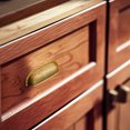 thumbnail image 6 of Goo-Ki 6 Pack 3'' Hole Center Antique Brass Cabinet Cup Pulls, Hammered Texture with Curved Edges, Elegant Vintage Drawer Cabinet Handles for Bar Cupboard Closet Wardrobe, 6 of 7