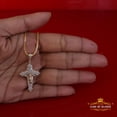 thumbnail image 6 of King Of Bling's Real 0.33ct Diamond Sterling Silver JESUS CROSS Charm Necklace Yellow Pendant, 6 of 13