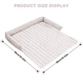 thumbnail image 6 of TOPCHANCES Dog Bed Mat, Washable Dog Bed Cushion for Crate with 3 Side Pillow, Anti-slip Kennel Sofa Mat (Beige, 30x30 in), 6 of 11