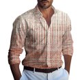 thumbnail image 1 of Men's Summer New Loose Print Long Sleeve Shirt Cardigan Beach Shirt M, 1 of 5