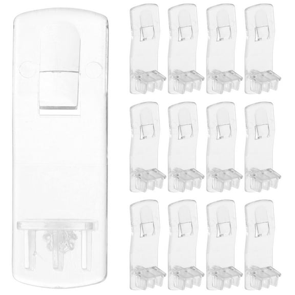WHAMVOX  25 Pcs Long Board Support Partition Cabinet Pegs Non-slip Hook Transparent Plastic 5.00X2.00X2.00CM