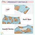 thumbnail image 4 of joogoo Capybara Animals 2 Piece Long Sleeve Tee and Pants Cotton Pajama Set 5Y, 4 of 7
