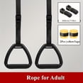 thumbnail image 1 of Chok 2pcs  Gymnastic Rings  Black  Non-Slip  Adjustable Straps  Iron and PA (Polyamide  Nylon)  with 2pcs Yellow Tape  for Universal Strength Training  Pull-Ups  Gym Workout & Outdoor Tra, 1 of 6
