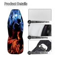 thumbnail image 5 of POLERO Elastic Car Front Seat Covers for Automobile Stretchy Fabric Stretch Fit Automotive Seat Covers, Blue Orange Flame Print, 5 of 6