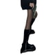 thumbnail image 5 of Sunloudy Calentadores de piernas de punto para mujer, calentadores de piernas acanalados estilo preppy hasta la rodilla para niñas adolescentes Sunloudy moda, 5 of 7