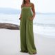 thumbnail image 4 of Mono informal con hombros descubiertos para mujer, mono con tirantes y botones sólidos, pantalón de pierna con bolsillo ancho Fridja alkflakhf36784, 4 of 8
