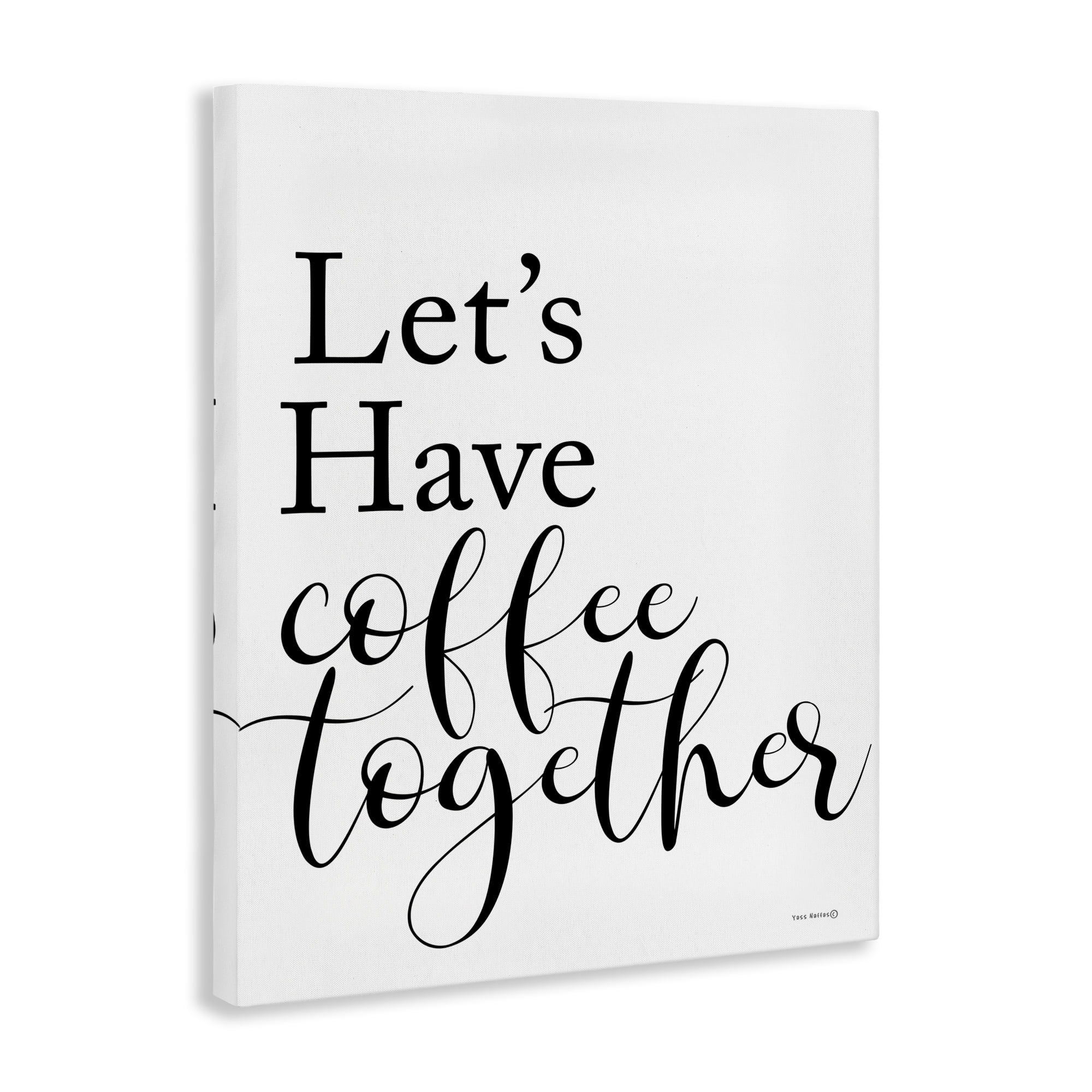 Stupell Industries Coffee Together Phrase Text & Numbers Painting Wrapped Canvas Art Print Wall Art, 36 x 48