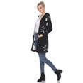 thumbnail image 4 of White Mark Women's Long Sleeve Star Hooded Cardigan, 4 of 7