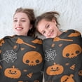 thumbnail image 5 of Trick or Treat Halloween Pattern Round Blanket,Comfortable Soft Flannel Throw Blanket,All Season,Warm Lightweight Blankets for Sofa Bed Couch Living Room Chair 47"x47", 5 of 5