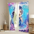 thumbnail image 3 of Feelyou Blue Mermaid Black Out Curtains, Tale Ocean Curtains Pack of 2 (42x63 Each), 3 of 6