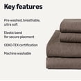 thumbnail image 5 of Brushed Microfiber Sheet Set, Extra Soft with Natural Texture, 4-Piece, Queen, Brown, 5 of 5