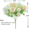 thumbnail image 4 of NAMZI Artificial Flower Silk Peony Bouquets Carnations Flower Arrangement Centerpiece for Table Wedding Dining Room Home Decorations Set of 2, White, 4 of 5
