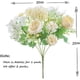 thumbnail image 4 of Xiao Hua Ramos de peonías de seda artificiales, claveles y arreglos florales para centros de mesa, bodas, comedores, decoración del hogar, juego de 2, color blanco, 4 of 5