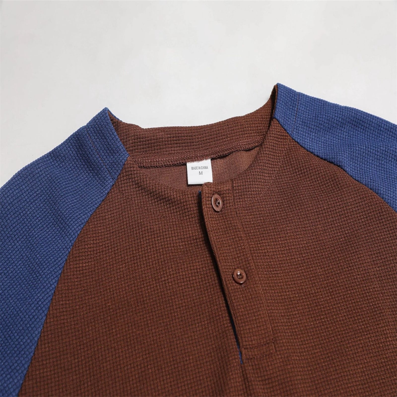 KHONTS Fall Henley Shirts for Men Long Sleeve Baseball T-Shirts Casual Sport Athletic Tee Tops Coffee M