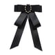 thumbnail image 3 of Pajarita para mujer broche Con lazo alfiler para el cuello adorno para camisa fiesta de noche boda Satén negro, 3 of 9