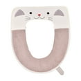 thumbnail image 2 of Toilet Seat Cushion, Cats Design, With Adhesive Buckle Handle, Soft Material, Comfortable Stylish, Easy to Clean, Fits Standard Seats, Protective Barrier, Home Office Use, 2 of 5