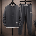 thumbnail image 4 of Plus Size Sweatsuits for Women 2 Piece Jogger Set Cozy Fleece Lounge Wear Oversized Winter Fashion Dark Gray XL, 4 of 5