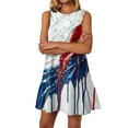 thumbnail image 2 of Boho Dresses, American Flag Casual Tank Sundress With Pockets 4Th Of July Beach T-Shirts Round Neck Dresses Patriotic Shapewear For Women Wedding Dress 2025 Casual Dresses (XL, Blue) ZMTing, 2 of 5