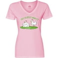thumbnail image 3 of Inktastic Hey, Guess What? Chicken Butt Women's V-Neck T-Shirt, 3 of 5