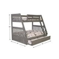 thumbnail image 5 of OS Home and Office Furniture 3219TRU-22 Solid Pine Bunk Bed in Charcoal Gray, 5 of 6
