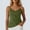 Army Green, variant on Women's Summer Solid Cross Front V-Neck Cami Top Spaghetti Strap Sleeveless Casual Top Khaki XXL