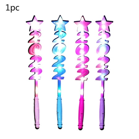 

HOTYA 2022 Happy New Year Wand Stick Flashing Luminous Sticks Toy Xmas Party Props