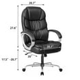 thumbnail image 5 of Lacoo Faux Leather High-Back Executive Office Desk Chair with Armrests, Black, 5 of 7