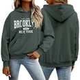 thumbnail image 2 of Women's Fashion Hoodies & Sweatshirts New York Hoodies Sweatshirt Pullover Hop Streetwear Soft Womens Sweatshirts Trendy Dark Gray XL, 2 of 6