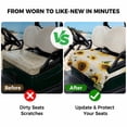 thumbnail image 4 of Golf Cart Seat Covers for 2 Seater, Yellow Sunflowers Soft Microfiber Cart Seat Towel Blanket, Summer Farmhouse Retro Beige Absorbent Breathable Non Slip Bench Seats Protector for Golf Course 51"x31", 4 of 9