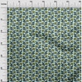 thumbnail image 2 of oneOone Polyester Lycra Fabric Leaves & Floral Block Print Sewing Fabric BTY 56 Inch Wide, 2 of 4