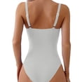 thumbnail image 4 of Aobny Padded Womens Bathing Suit Beige Long Torso Women's Swimsuits Bikini Monokini Bathing Suits for Women, 4 of 4