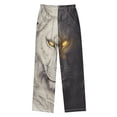 thumbnail image 2 of Wobogo Black and White Lion Long Pajama Pants Bottoms Soft Sleepwear with Pockets, 2 of 9