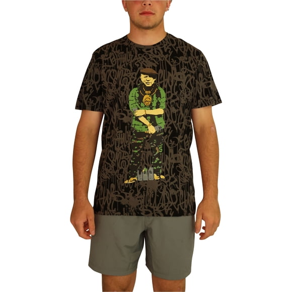 Elevenparis Hombre Pablo Graphic T-Shirt negro 2XL