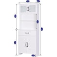 thumbnail image 7 of Spirich Home Freestanding Cabinet with Top & Bottom Enclosed Cabinet SpaceTall Cabinet with Doors and Drawer 23.62"(L) x 11.75"(D) x 63"(H), Whtie, 7 of 7