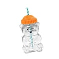 thumbnail image 3 of Vaso de cristal decorativo con forma de oso, 560 ml, vacío, con pajitas para café Naranja, 3 of 6