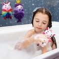 thumbnail image 5 of 2 Pcs Bath Loofahs Kids Toddler Body Loofahs Cute Cartoon Kids Loofah Kid Bath Sponges Loofah Bath Pouf Body Scrubber Mesh Loofah Sponges for Children Shower Washing Exfoliating (Unicorn, Princess), 5 of 5