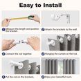 thumbnail image 5 of KoshiMe white Curtain Rods for Windows 120 to 240 inch,1" Adjustable Heavy Duty Curtain Rod, Modern Decorative Drapery Rods with Aluminium End Cap,Telescoping Single Window Curtains Rods Set, 5 of 7
