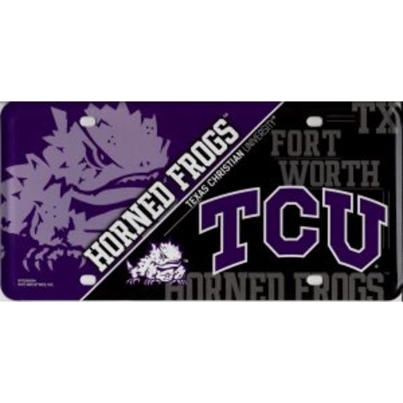 TCU Texas Christian University Horned Frogs Metal License Plate