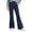 Dark Blue, variant on BXJX Girls Flare Pants Size 10-12, Fashion Side Pockets Zip-Button Fall Kids Casual Trousers Khaki