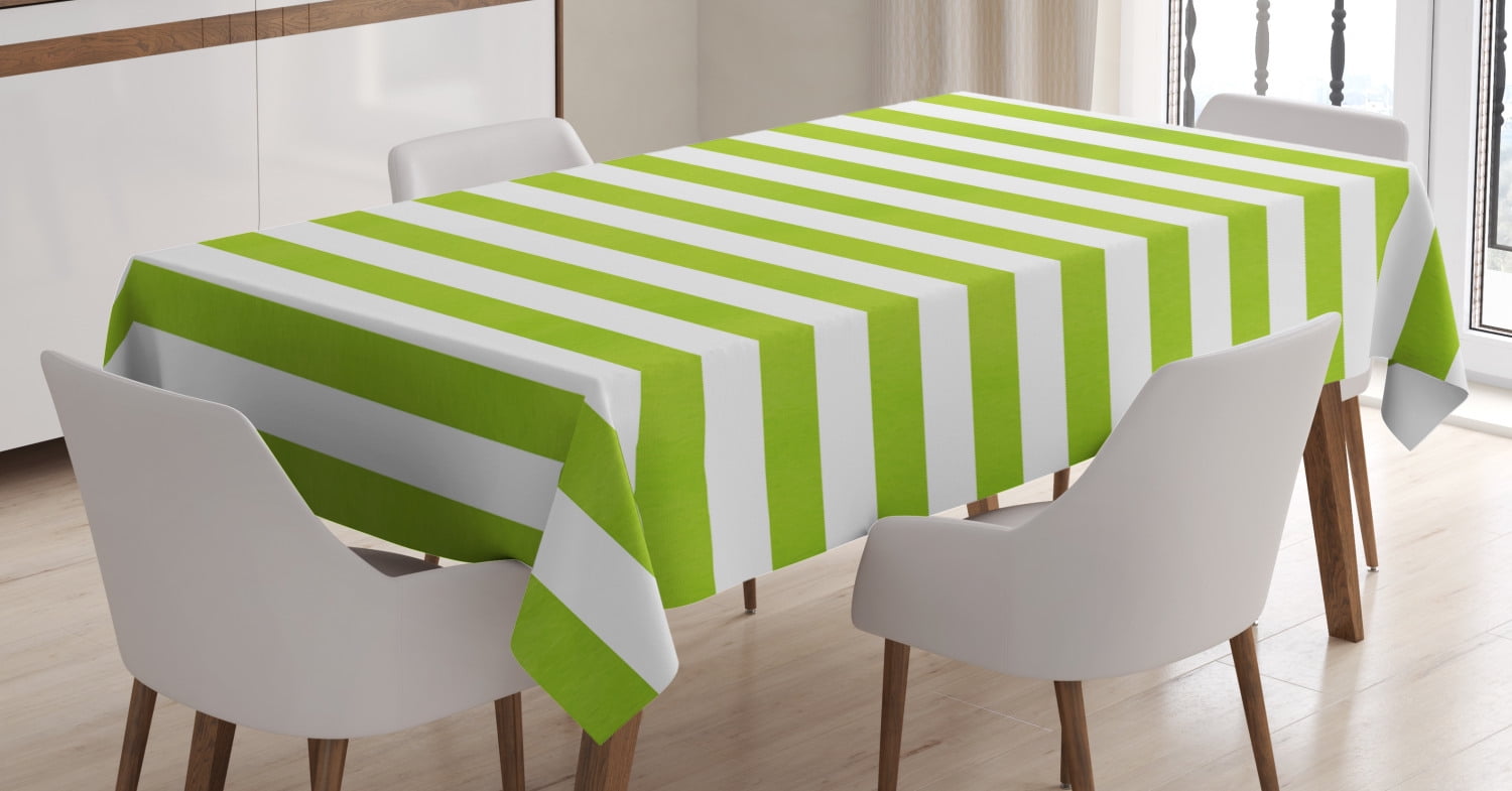 lime green tablecloth
