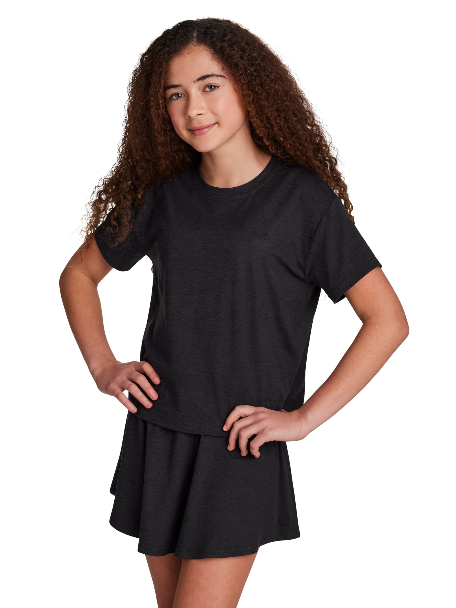 Reebok Girl's Legacy 2.0 Meet & Greet Short Sleeve Performance Top, Sizes 4-18
