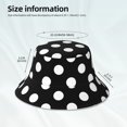 thumbnail image 6 of Easygdp Black and White Polka Dot Double-Sided Reflective Fisherman Hat for Outdoor and Night Walking, Unisex, 6 of 9